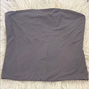 Gray Strapless Top Tube Top Casual Feminine
